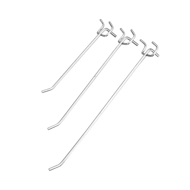 Supermarket Metal Slatwall Display Hooks For Perforated Back Panel