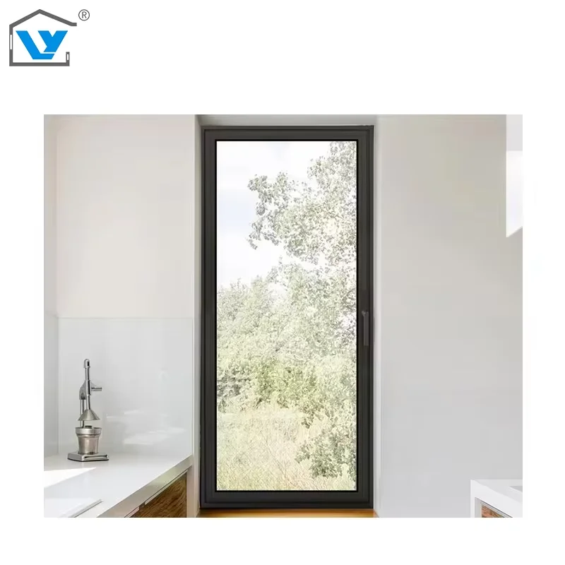 Customizable Modern Design Aluminum Alloy Triple Pane Casement Windows Horizontal Opening Swing Style Folding Folding Screen