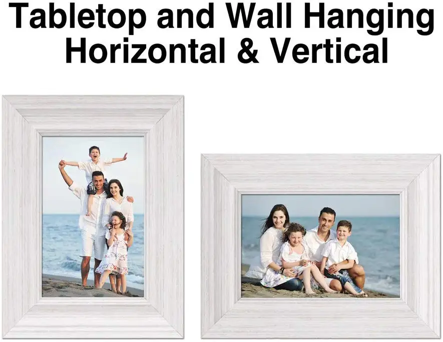 4x6 Set of 3 Elite Collection Rustic Photo Frame Set with High Definition Glass