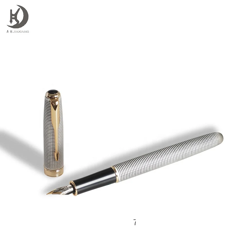 New design retro copper barrel gold clip fountain pen customized personal logo metal gift pen