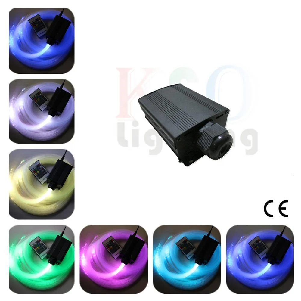 5W car ceiling decoration dimmable starry sky star RGB color LED fiber optic lighting kit