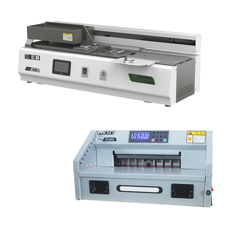 A4 FRONT  E330S electric small glue binder put on desk paper cutting machine office use paper cutter