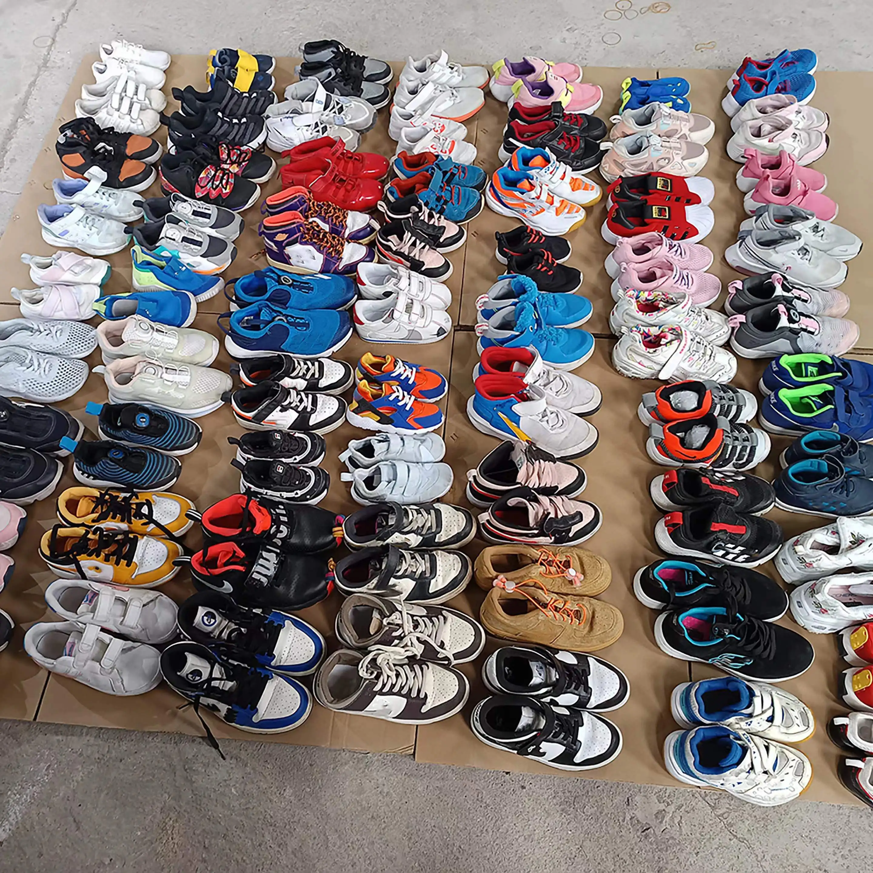 Unisex Second-Hand Sports Shoes for Children Kids Wholesale Height Increasing Casual International Brand Shoes
