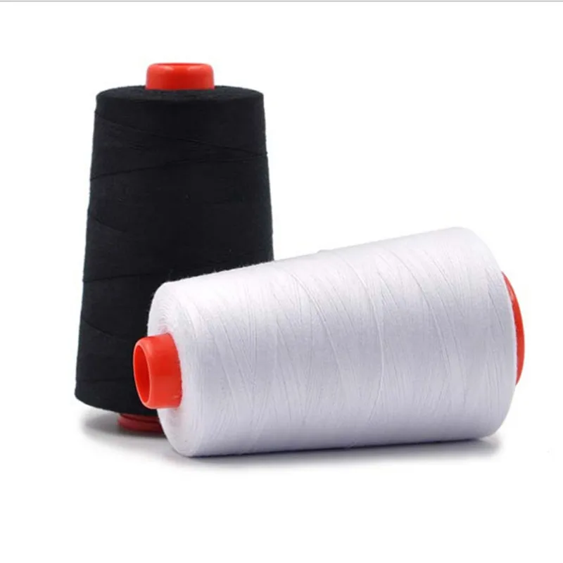 Factory Supply  Tfo 30/2 40/2 50/2 5000yds High Tenacity Dyed Colors Black White 100% Polyester Sewing Thread