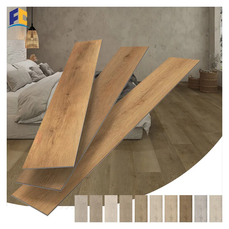 SPC Flooring Vinyl Plastic Flooring with Embossed Texture - Easy to Clean and Maintain Waterproof click vinyl flooring