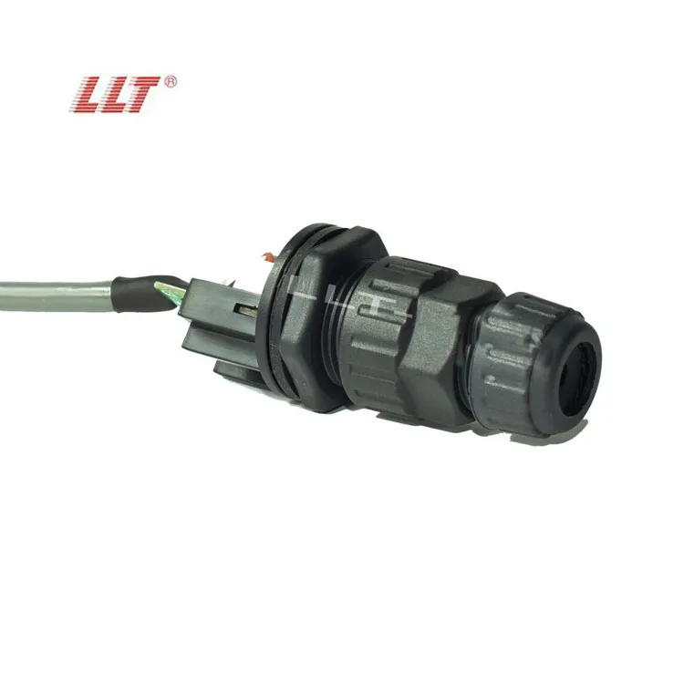 LLT M19 Outdoor LAN Cable Waterproof IP65 Industrial Car Ethernet RJ45 Connector CAT5 Signal Adapter Plug Socket