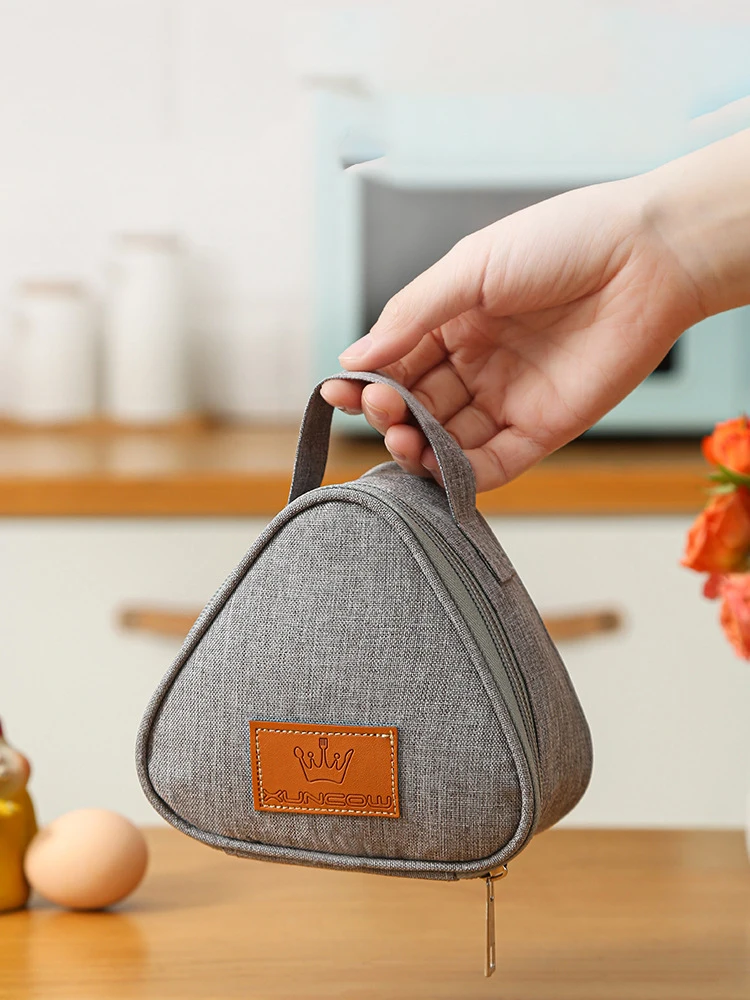 New triangular insulation bag mini aluminum foil primary school student rice ball bag