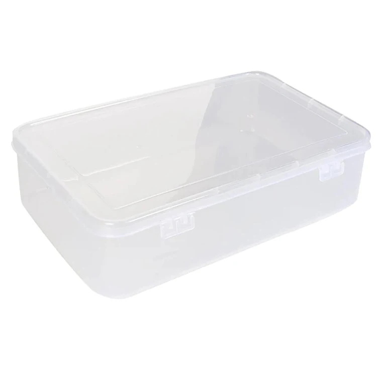 Wholesale PP Small Clear Plastic Storage Containers Storage Box with Hinged Lid for Storing Crafts Jewelry