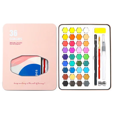Colourful 36 Solid Watercolor Paints Solid Gouache Paint for Child Painting