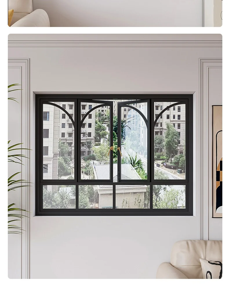 Wholesale Global Trade Customized Aluminum Windows French Windows Security Glass Bay Window