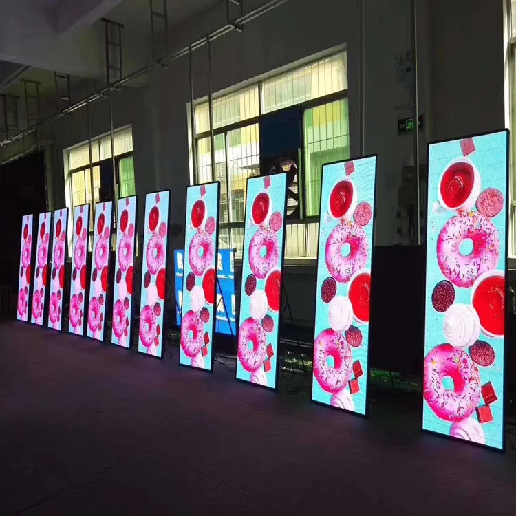 Good quality led poster display removable advertising  led banner P2.5  P2  P1.86 poster screen display