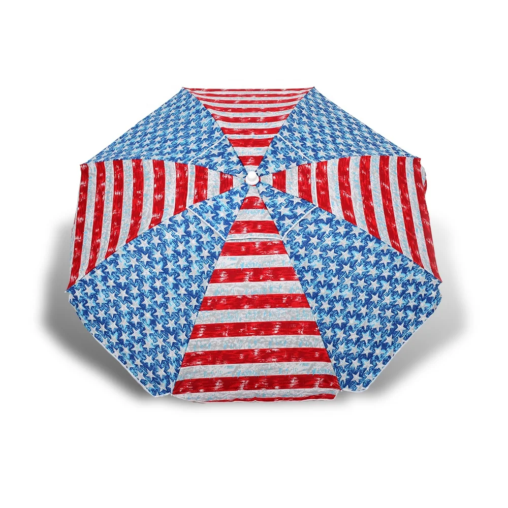 Wholesale Custom Design  Beach Umbrella  Free Sample Sun Umbrella Potable Beach Umbrella Beach