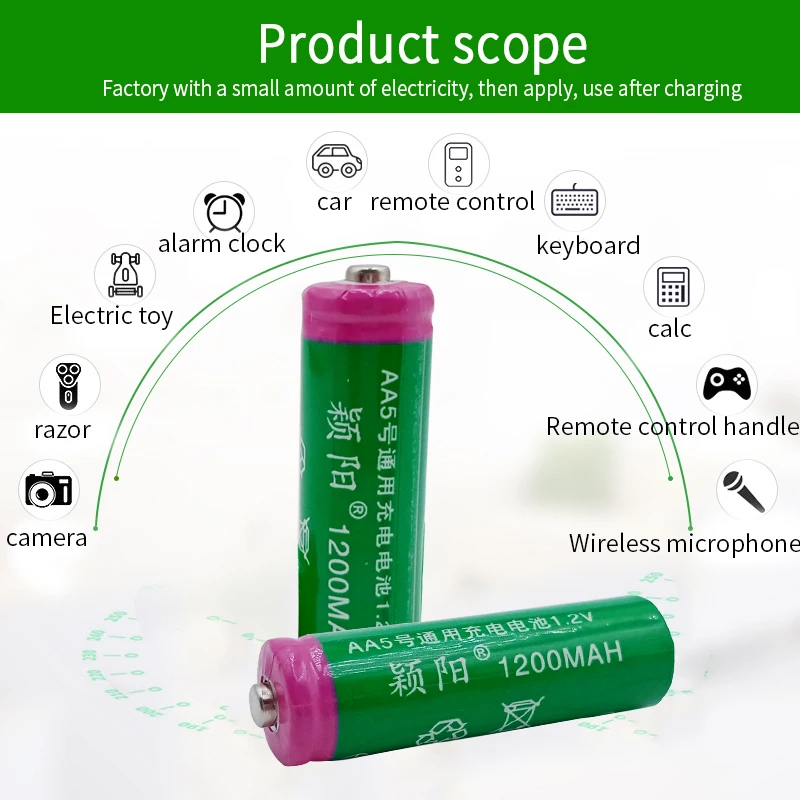 Cheap lithium AA5 rechargeable battery 1.2V 1200MAH lithium ion rechargeable battery