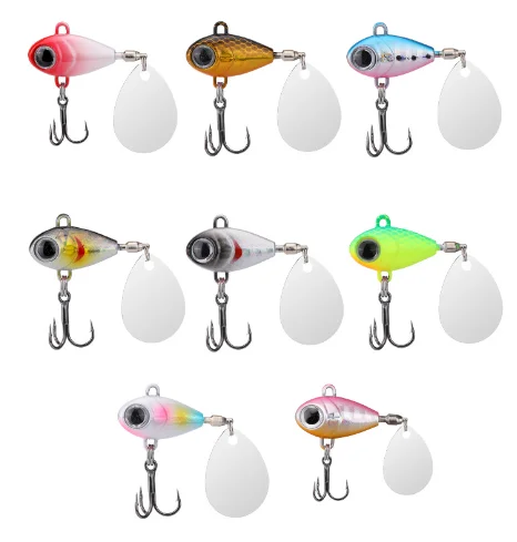 8g 10.5g 13g HWV02 Artificial Spintail VIB Lures for Winter Sea Fishing Saltwater Bait Targeting Salmon Metal Material
