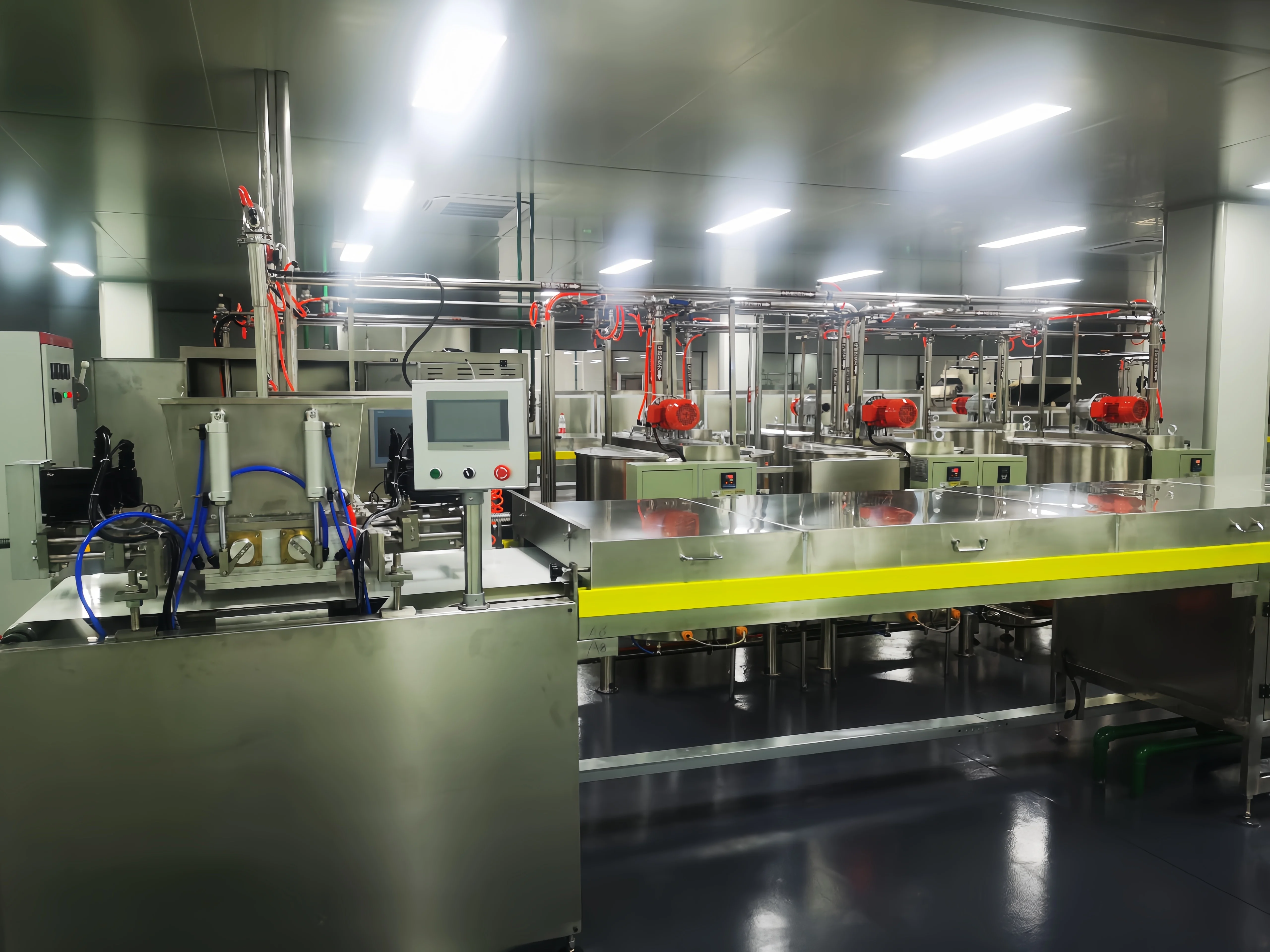 Automatic production machinery chocolate drip machine granular chocolate with cold aisle chocolate molding equipment