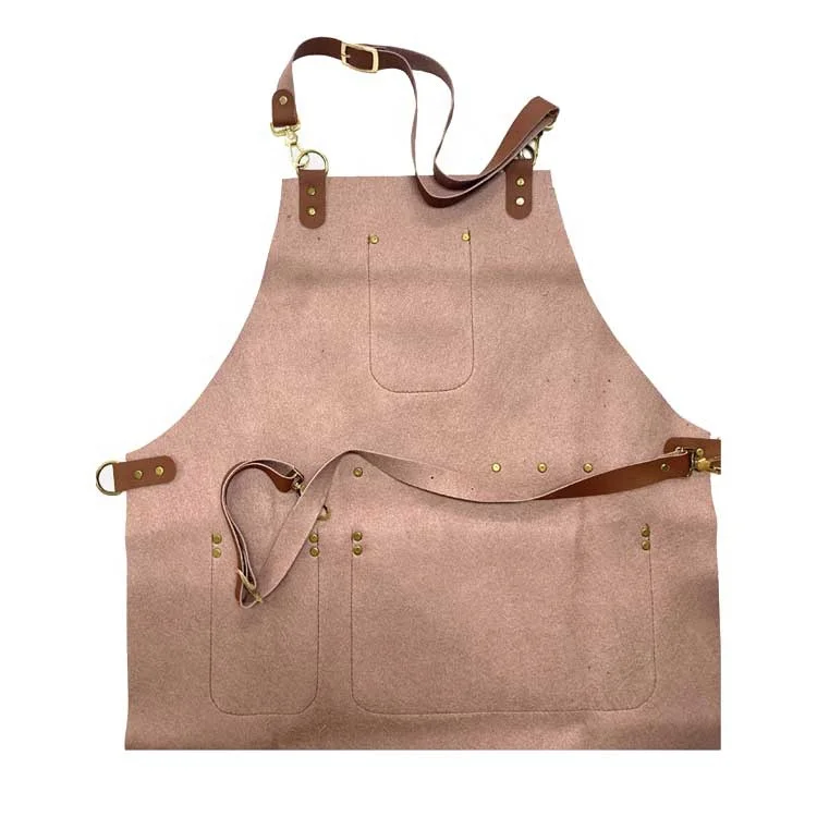 Custom Logo Kitchen Garden Coffee Shop Apron Barber Hairdressing Haircut Leather Apron
