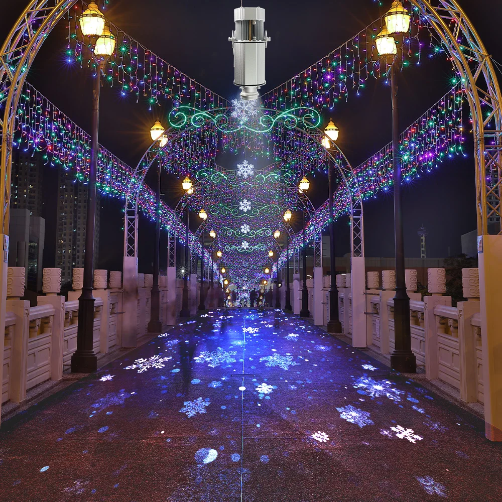 Christmas projector lights outdoor decorations Holiday projector gobo Rotating LED snowflake lights
