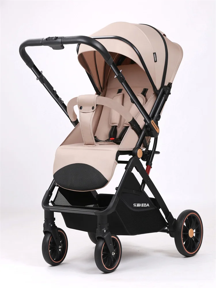 Customized Luxury Steel Frame Automatic Folding Stroller Baby Carriage Lightweight Baby Stroller For Babies