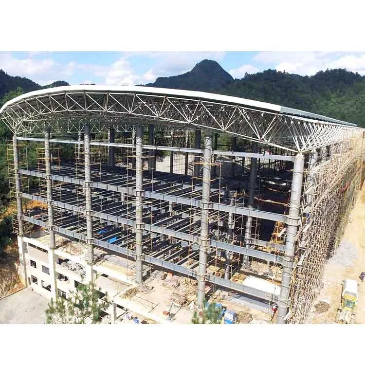 Prefab Space Frame Arch Roof Hall Steel Structure Shopping Mall Industrial Building