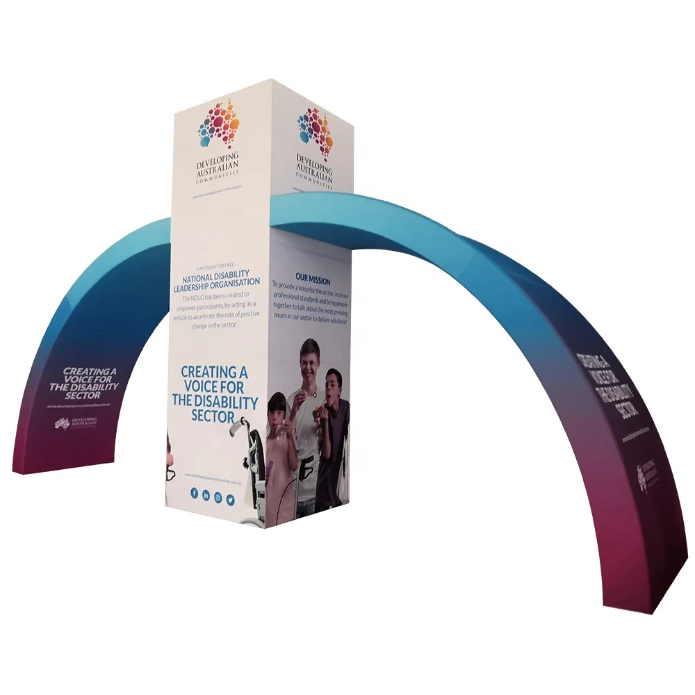 Trade show Booth Display Exhibition Booth With Light box decoration metal heavy duty  backdrop stand Drape stand