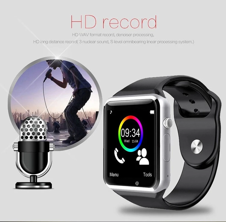 
A1 Smart Watch Best Selling smart watch with Sim Card Pedometer Camera a1 smart phone watch 