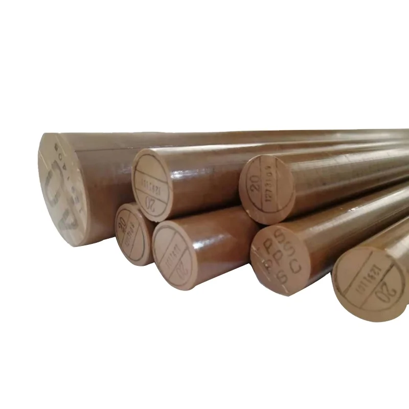High Mechanical Strength GF40 reinforced polyphenylene sulfide PPS plastic rod plastic bar PPS-1000