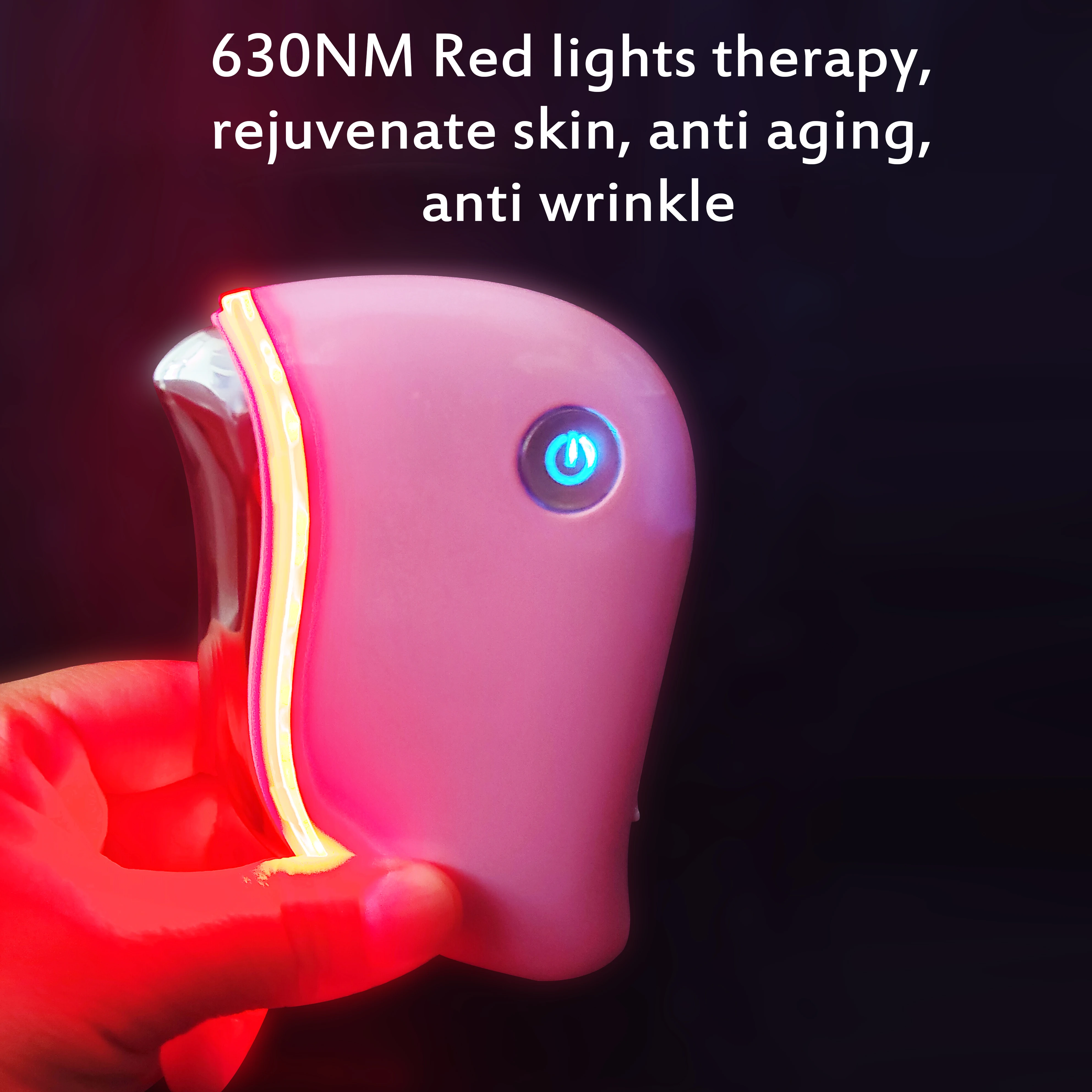 2022 LED red light therapy facial lifting massager Warm hot hammer anti aging gua sha facial beauty tools