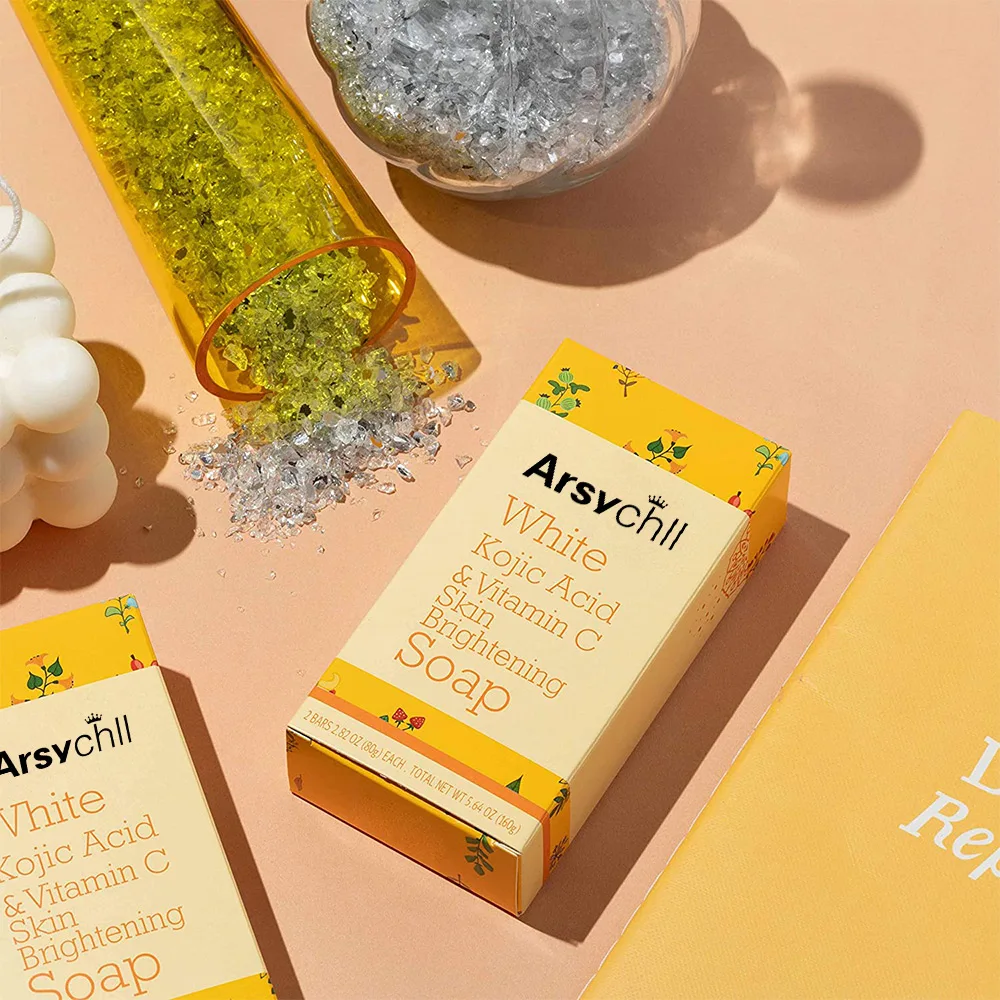 OEM/ODM White Kojic Acid & Vitamin C Skin Brightening Soap - Smooth And Soft Complexion for Face & Body