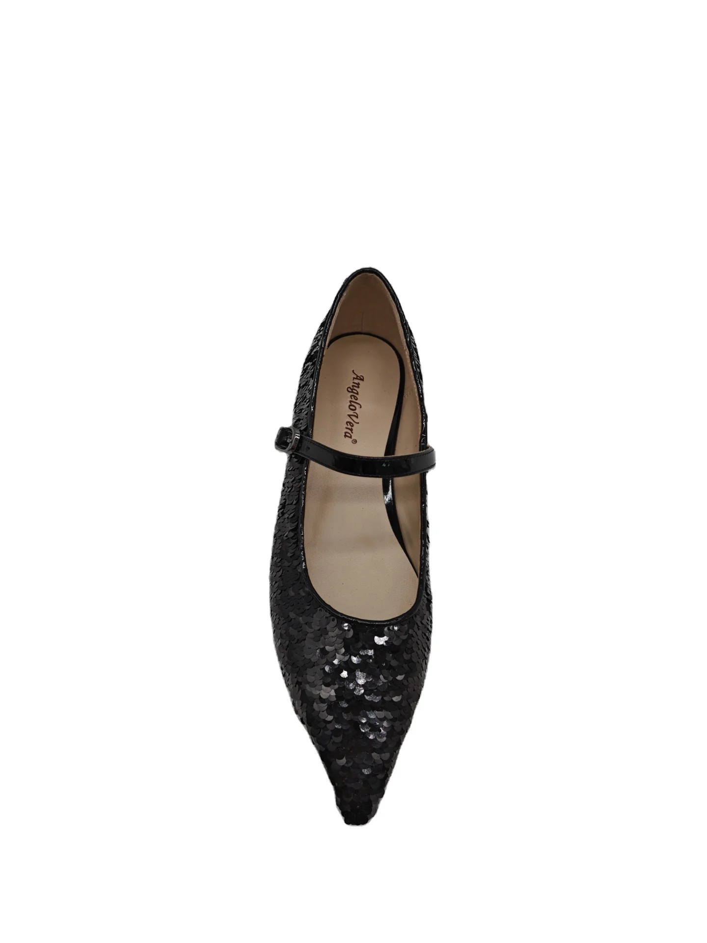2024 Custom Handmade Luxury Ladies Party Wedding Dancing Girls Designer Sandales Femme Black Sequin Flats Shoes