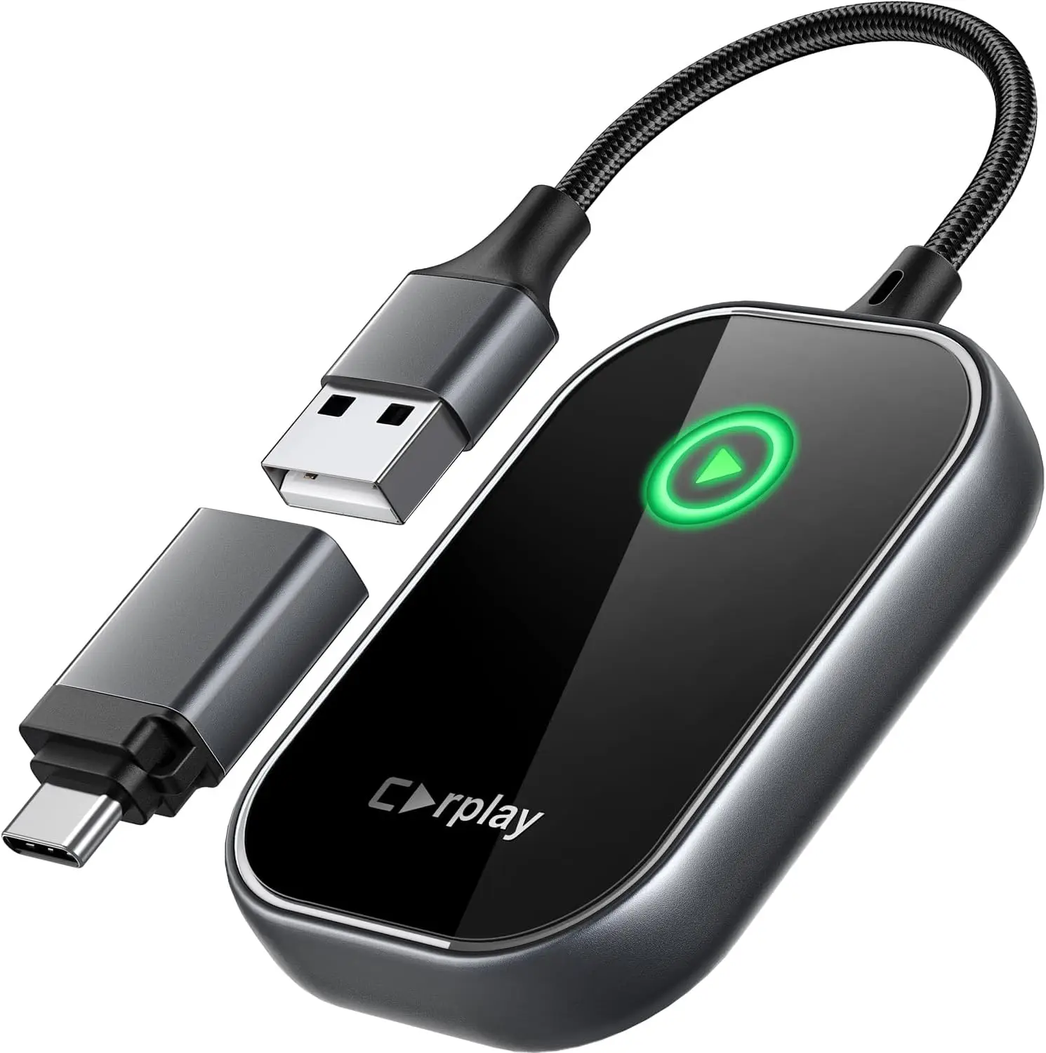 BOYI For Iphone Android Auto Wireless Carplay 2 in 1 Adapter Dongle For Toyota Fiat Audi Porshe Benz Kia Car play