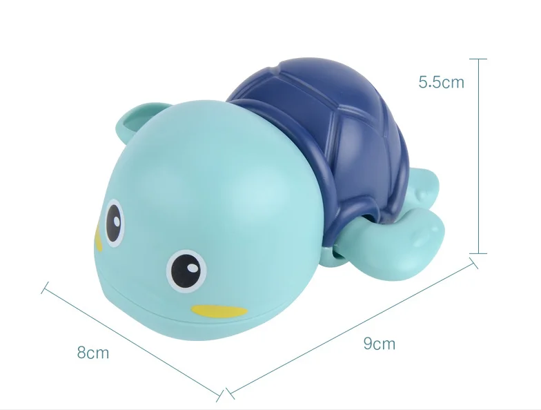 Plastic material bath toys swimming animal windup toys