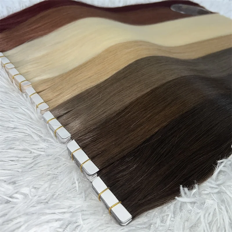 Wholesale russian tape in extensions human hair,invisible injected tape hair extension,natural remy tape in hair extension