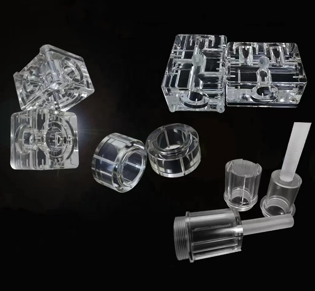 Advanced CNC machining of acrylic manifold food grade POOM parts PEEK plastic parts customized