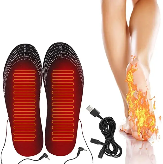 USB Heated Inserts Foot Warmer USB Electric Thermal Heating Shoes Insoles