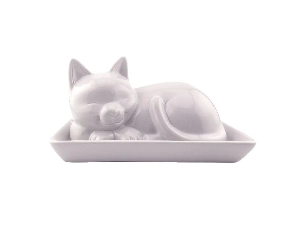 Adorable Cat Ceramic Butter Dish - Unique and Versatile Kitchen Accessory - Durable and Creative Way to Store and Serve Butter