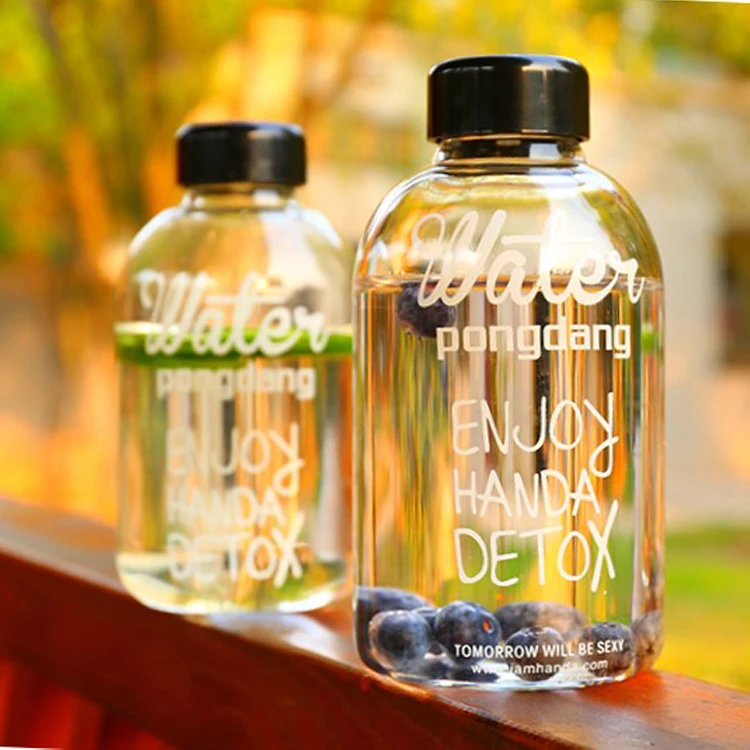 Whole Sale Glass Bottle Water Glass Borosilicate Bottle Water Shatterproof 22Oz Glass Jar Tumbler For Girls