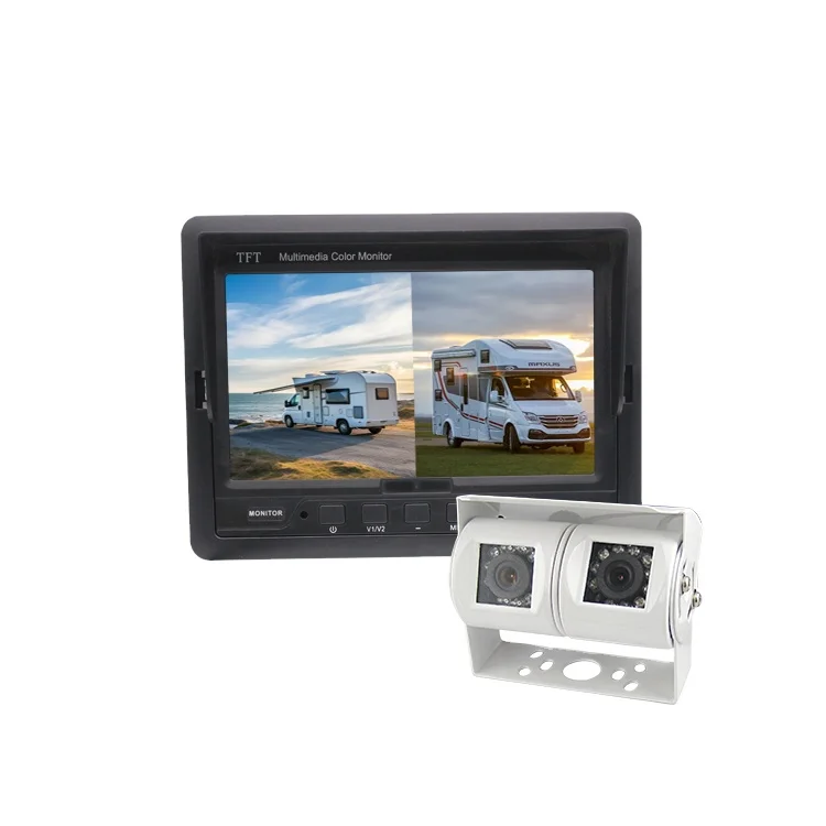 7 дюймов 1024*600 ЖК-монитор автомобиля AHD 1080P/CVBS экран с 1/2/3/4 каналами камеры вход подходит для вилочного погрузчика