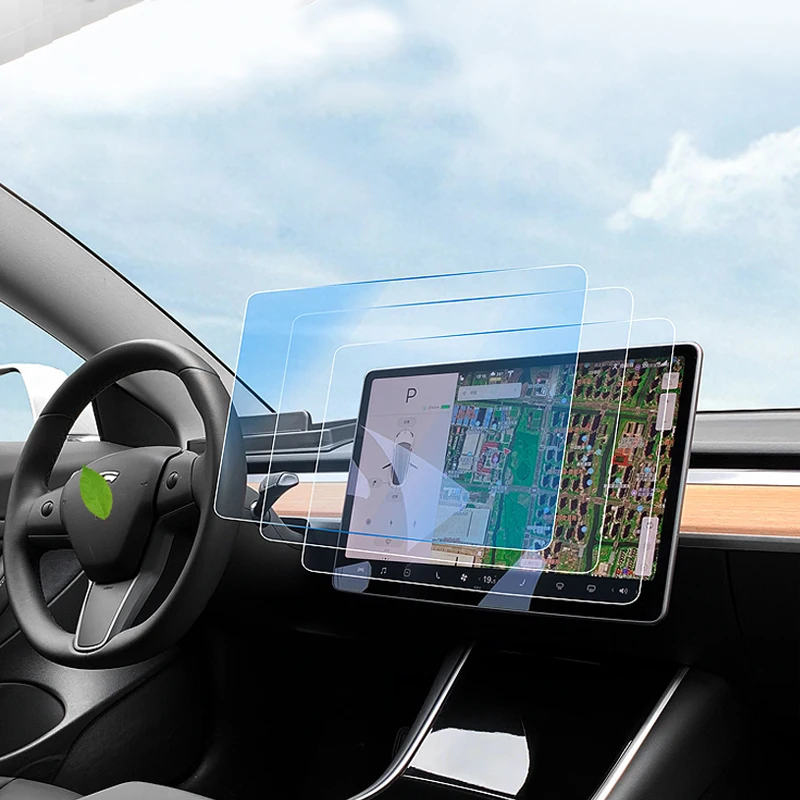 Tesla model 3 x y plaid car navigation screen protector Car Panel Navigation Touchscreen Tempered Glass