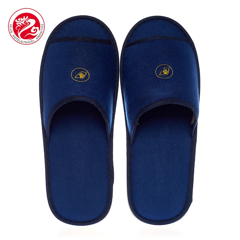 100% Экологичные махровые хлопковые тапочки с открытым носком для взрослых, одноразовые тапочки для отеля, тапочки для самолета