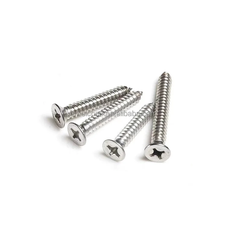 Stainless steel self tapping screw countersunk flat head DIN 7981 screws