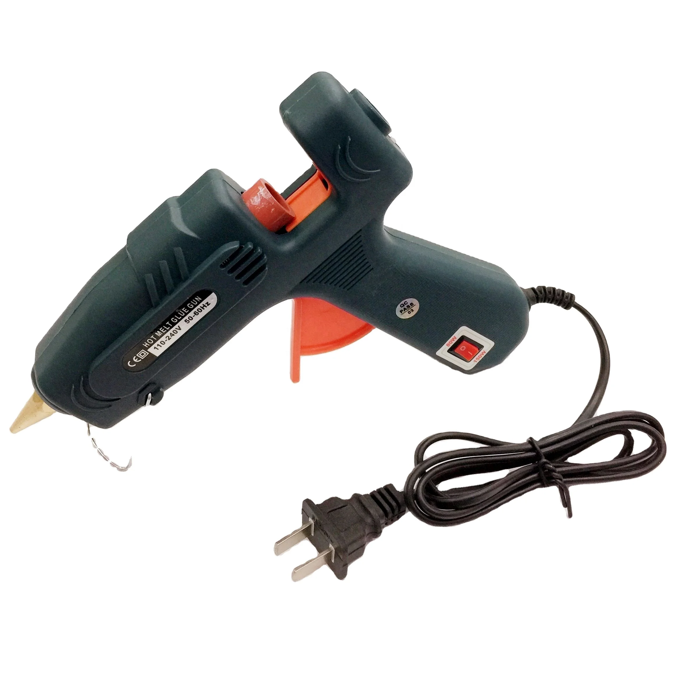 high quality 80w/150w factory use hot melt glue laminating gun two temples adjustable glue labeling machine with switch