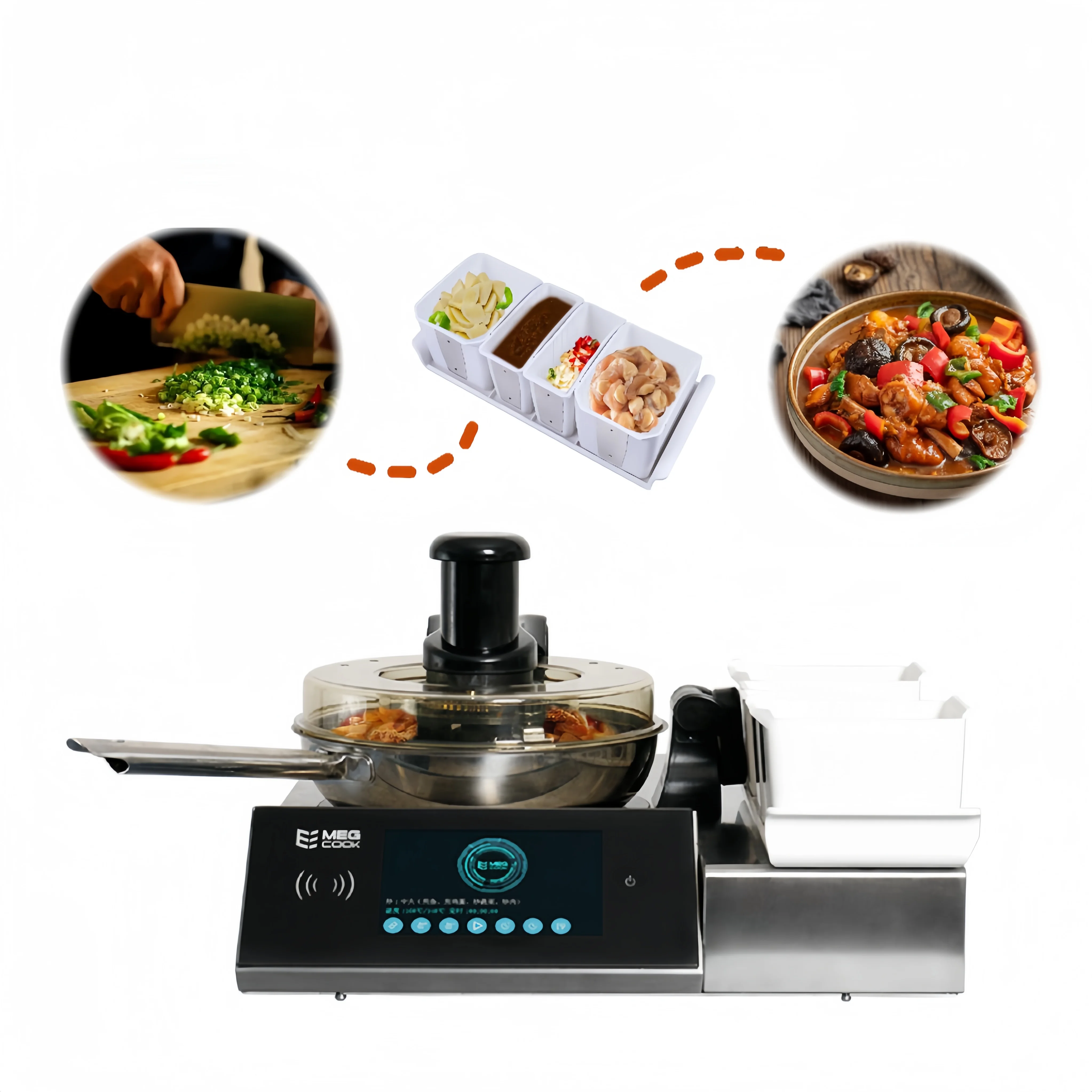 automatically cooking machine food processing machinery cook machines robotic cooker automatic frying