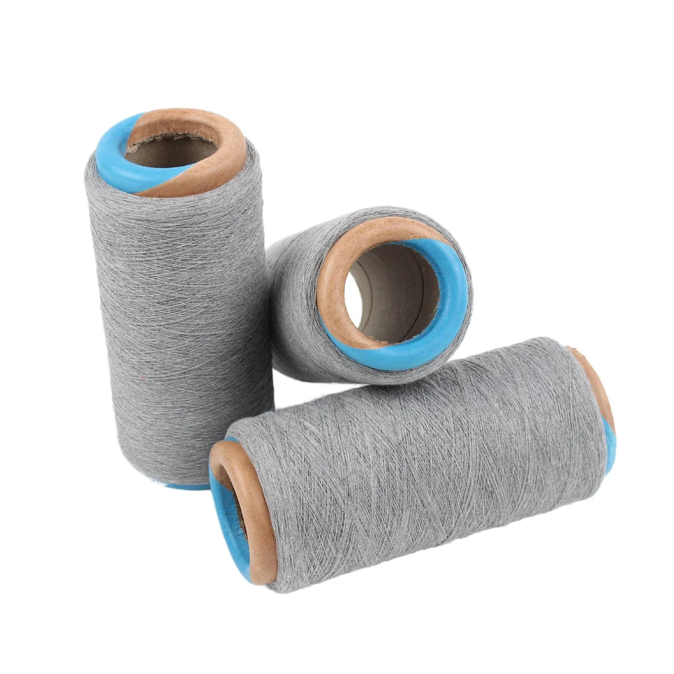 50% Cotton 50% Polyester Blended Open End Yarn Good Strength Weaving Knitting Recycled Cotton Staple Spun Carded Yarn