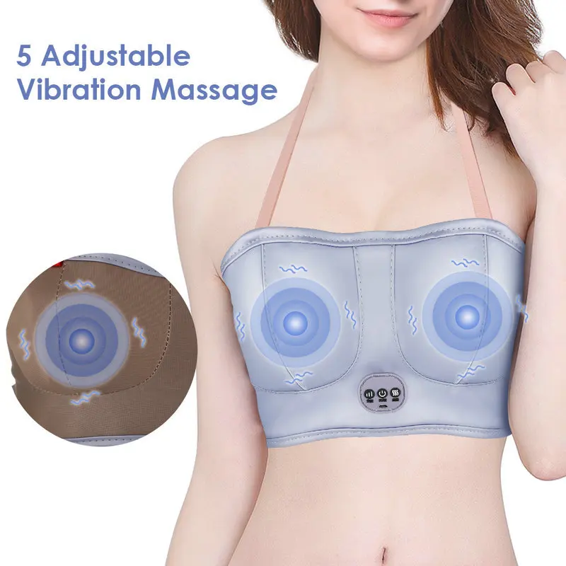 Electric women breast enhancement massage machine bra vibrating lactation massager