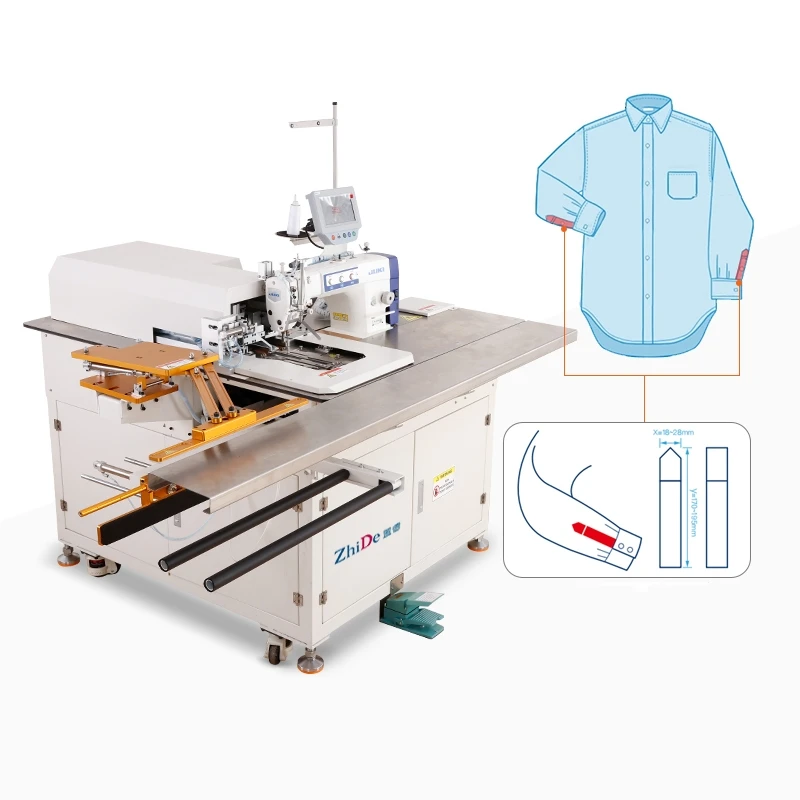High Efficiency Durable Cloth Machine Computerized Smart Fully Automatic Shirt Placket Sewing Machine