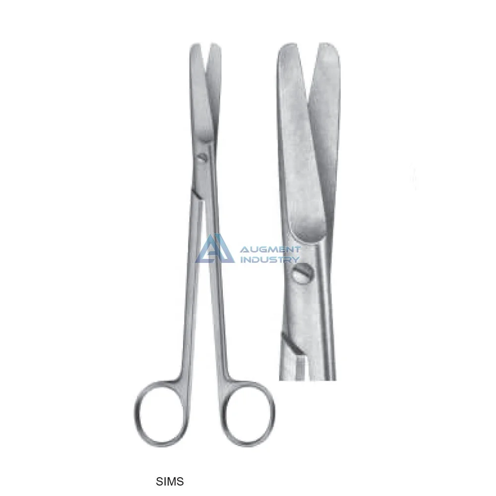 Гинекологические ножницы SIMS, прямые снятые лезвия 230 мм (9 дюймов), тупые/тупые | Акушерские и гинекологические инструменты