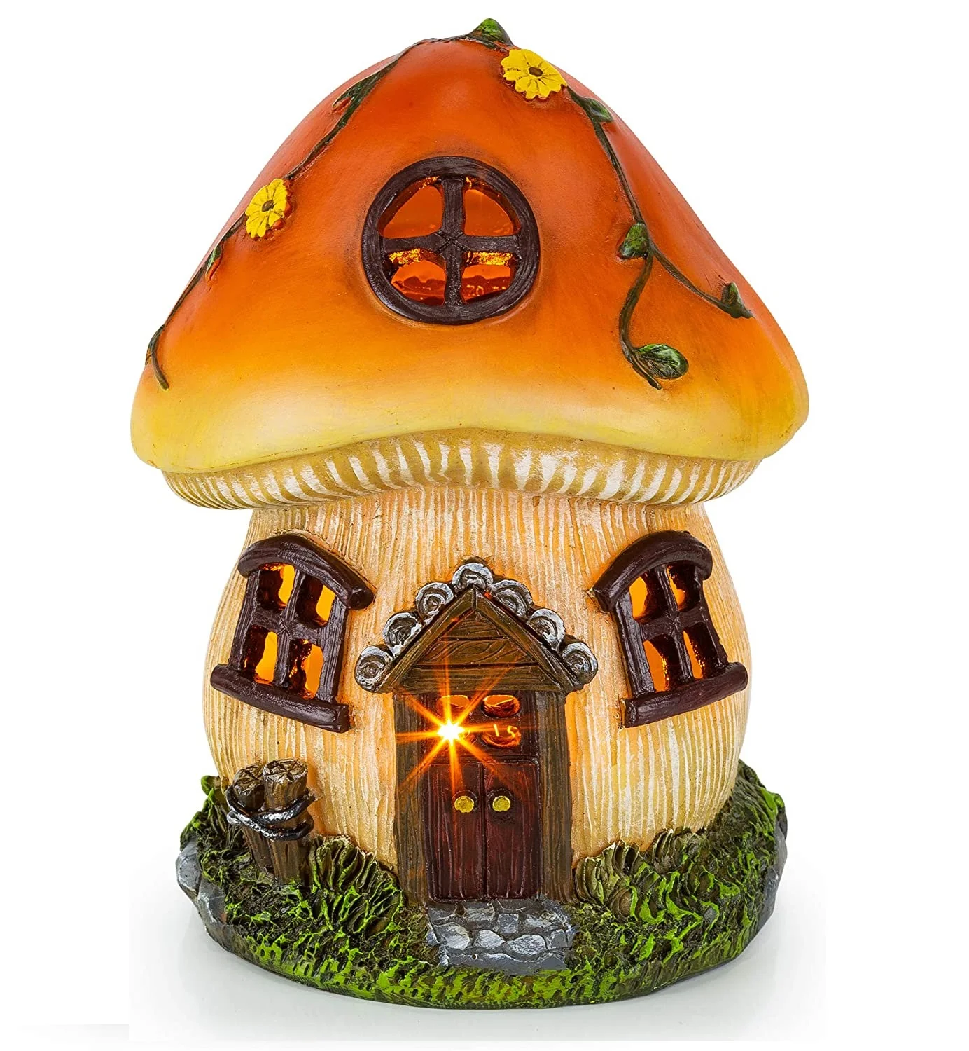 Mushroom Fairy House Solar Powered Outdoor Decor LED Garden Light