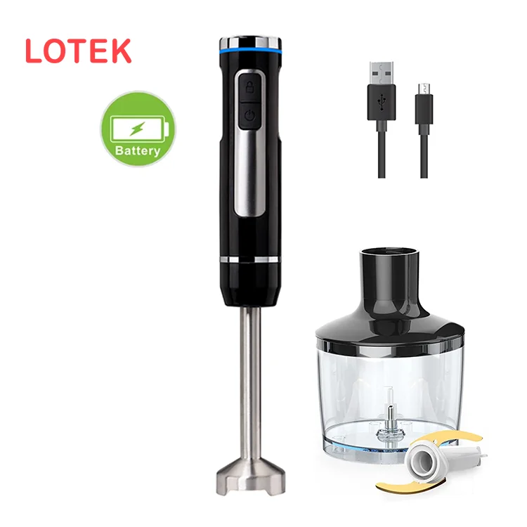 Food Chopper Immersion Mixer Blender Set Kitchen Household Rechargeable Blender