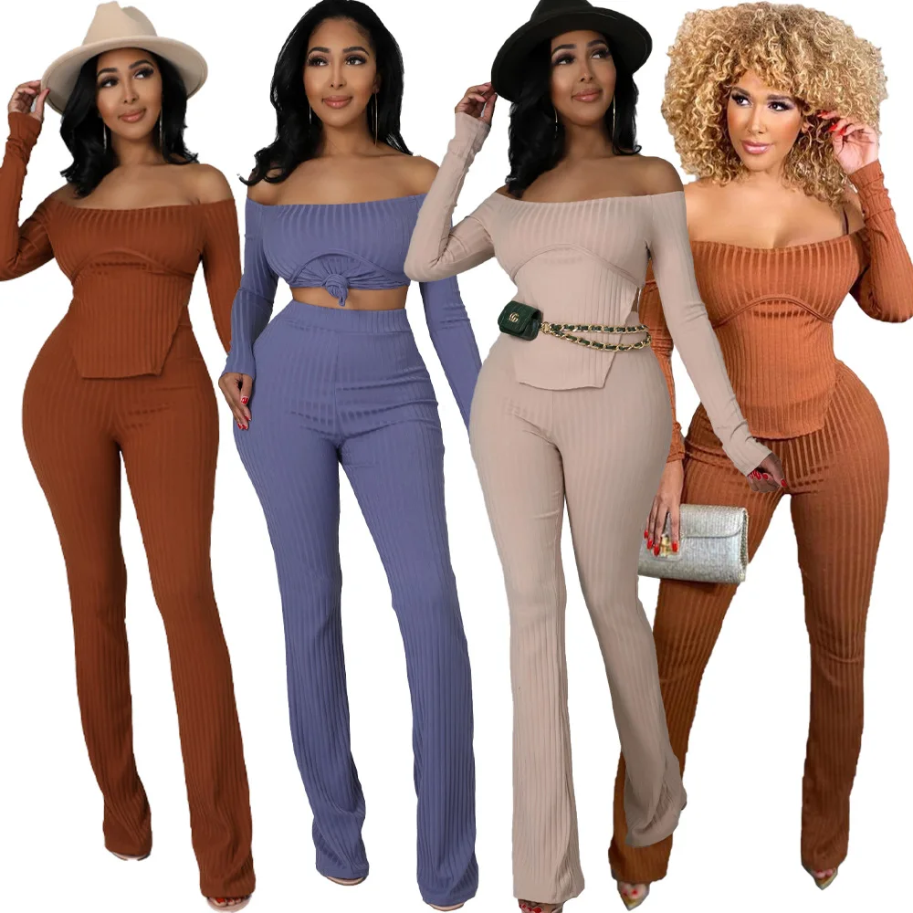 KC Women Sexy 2 Piece Pant Set Clothing Biker Shorts Outfits Wholesale Custom Sweat Suit Jogging 2 Piece Pant Set Outfits