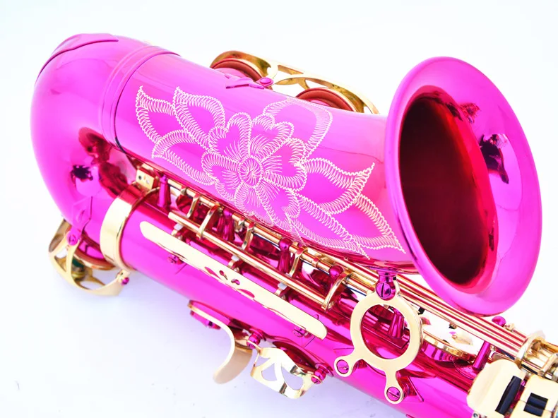 
Rose Gold Lacquer Brass Alto Instrument Accessories Professional Eb China Sax Saxophone Alto 